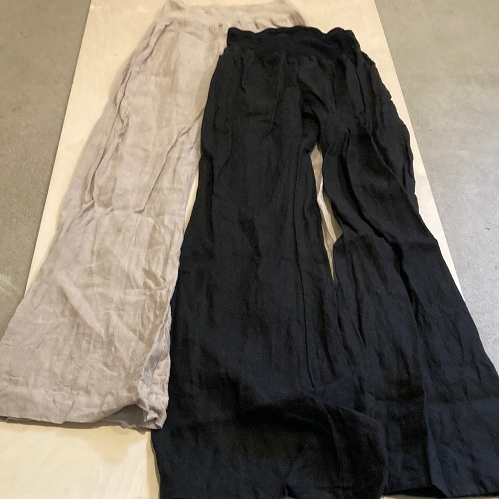 Three Dot linen pants - wide leg - size small